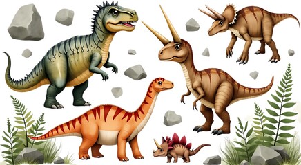 Naklejka premium Dinosaur image illustration 