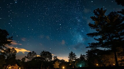Starry night sky fully adorned with countless stars