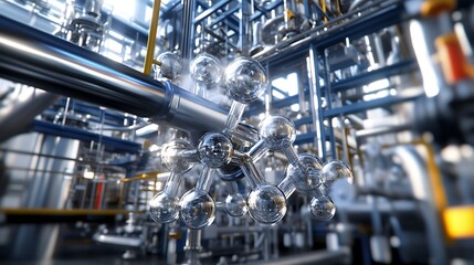 Naklejka premium AI-enhanced chemistry lab pushing the boundaries of experimental innovation