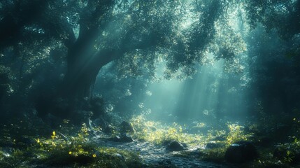 underwater scene with rays