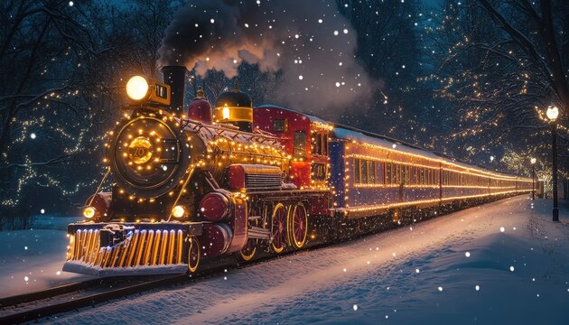Experience a magical winter wonderland train journey to the North Pole