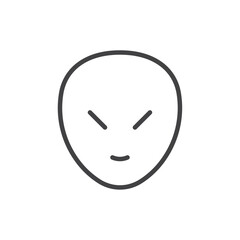 Alien icon Thin outline art symbol