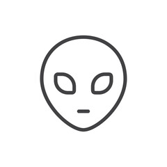 Alien icon Thin outline art symbol
