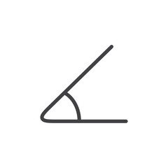 Angle icon Thin outline art symbol