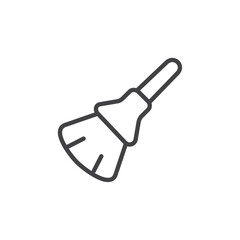 Blush brush icon Thin outline art symbol