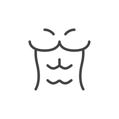 Body icon Thin outline art symbol