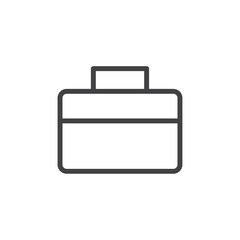 Briefcase icon Thin outline art symbol