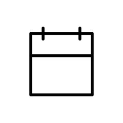 calender icon Thin outline art symbol