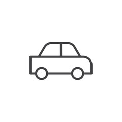 Car icon Thin outline art symbol