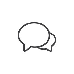 chat icon Thin outline art symbol
