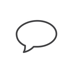 Comment icon Thin outline art symbol