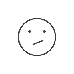 Confused icon Thin outline art symbol