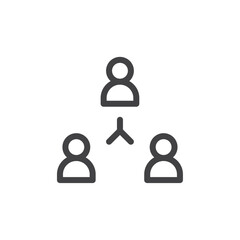 Connection icon Thin outline art symbol