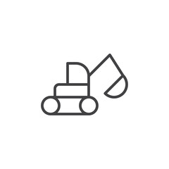 Crane icon Thin outline art symbol