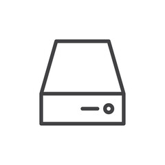 CPU icon Thin outline art symbol