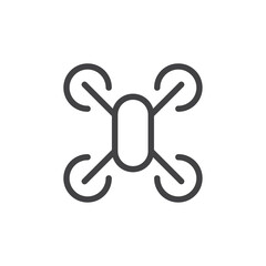 Drone icon Thin outline art symbol