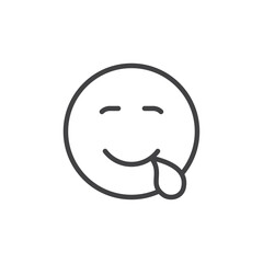 Drooling icon Thin outline art symbol