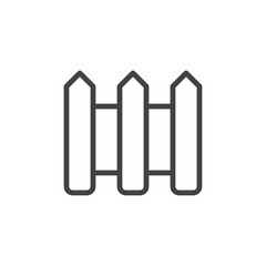 Fence icon Thin outline art symbol