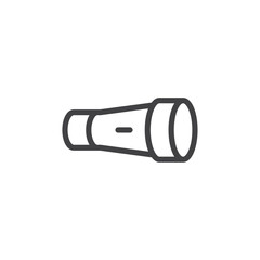 Flashlight icon Thin outline art symbol