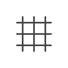 Grid icon Thin outline art symbol