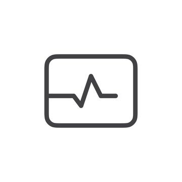 recommend clip art: Heartbeat icon Thin outline art symbol
