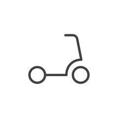 Kick scooter Thin outline art symbol