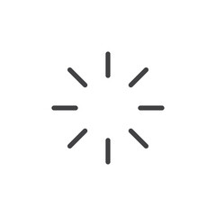 Loading icon Thin outline art symbol