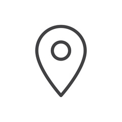 location icon Thin outline art symbol