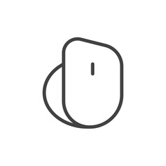 Mouse icon Thin outline art symbol