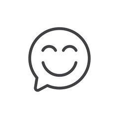 Reaction icon Thin outline art symbol