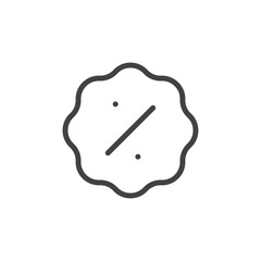Sale discount icon Thin outline art symbol