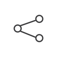 Share icon Thin outline art symbol