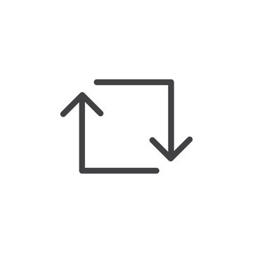 recommend clip art: Share icon Thin outline art symbol