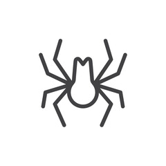 Spider icon Thin outline art symbol