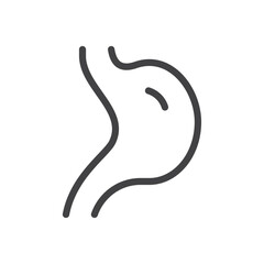 Stomach icon Thin outline art symbol