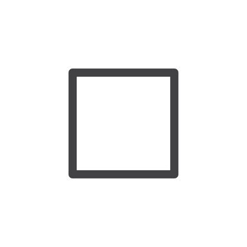 recommend clip art: Stop icon Thin outline art symbol