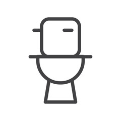 toilet icon Thin outline art symbol