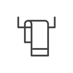Towel icon Thin outline art symbol