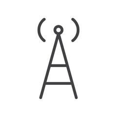 Tower icon Thin outline art symbol