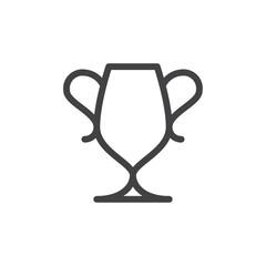 Trophy icon Thin outline art symbol