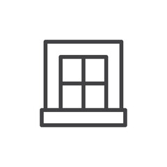 Window icon Thin outline art symbol