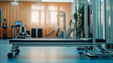 Fototapeta premium Gym Bench in Modern Fitness Center 