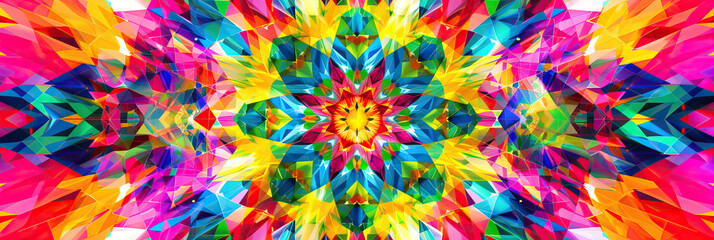 Electric Eclectic: An explosion of vibrant colors in a kaleidoscope pattern energizes this abstract school background, showcasing a diverse and inclusive learning community.