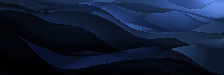 Obraz premium Midnight Mystique: A deep indigo blue and inky black gradient background exudes mystery and intrigue, ideal for a secret society or exclusive learning institution.