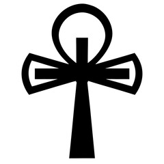 Ankh Silhouette vector illustration