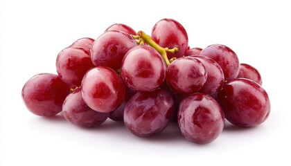 Fototapeta premium Fresh sweet seedless red grapes piled together on a clean surface