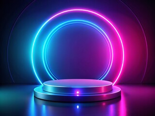 Experience captivating presentations with our neon glow circle podium. Designed for dynamic visual displays, it enhances engagement and adds a modern
