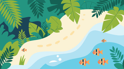 background with palm trees