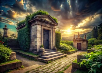 Obraz premium Extraordinary Jesus Tomb Location Concept - A Captivating Historical Scene