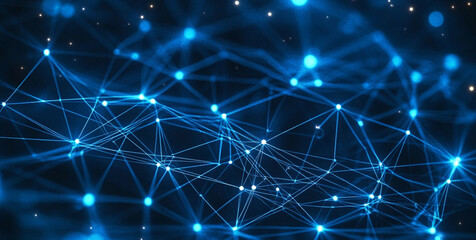 Obraz premium Digital background, can be used in the description of network abilities, technological processes, digital storages, science, education, etc, christmas, night